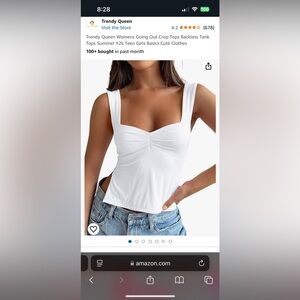 Amazon White Tank Top (Size small)